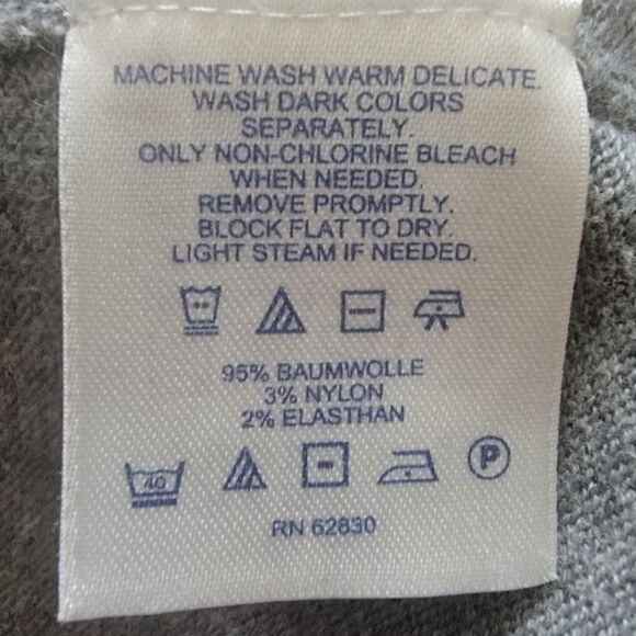 Lands' End Baumwolle Open Front Cardigan. Size S. - Picture 7 of 8